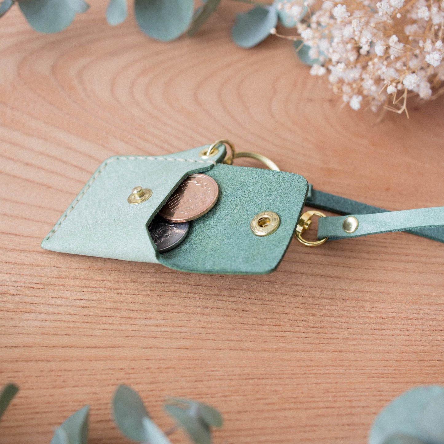 気まぐれレザーのピックケース・撫子色《名入れ対応》