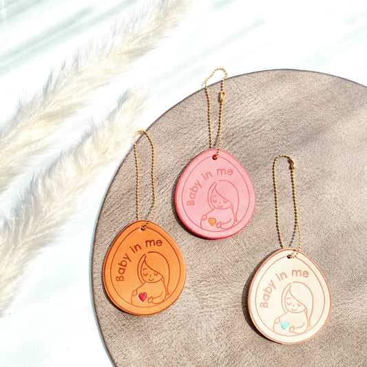 愛の伝わる、レザーのマタニティマーク《送料無料》