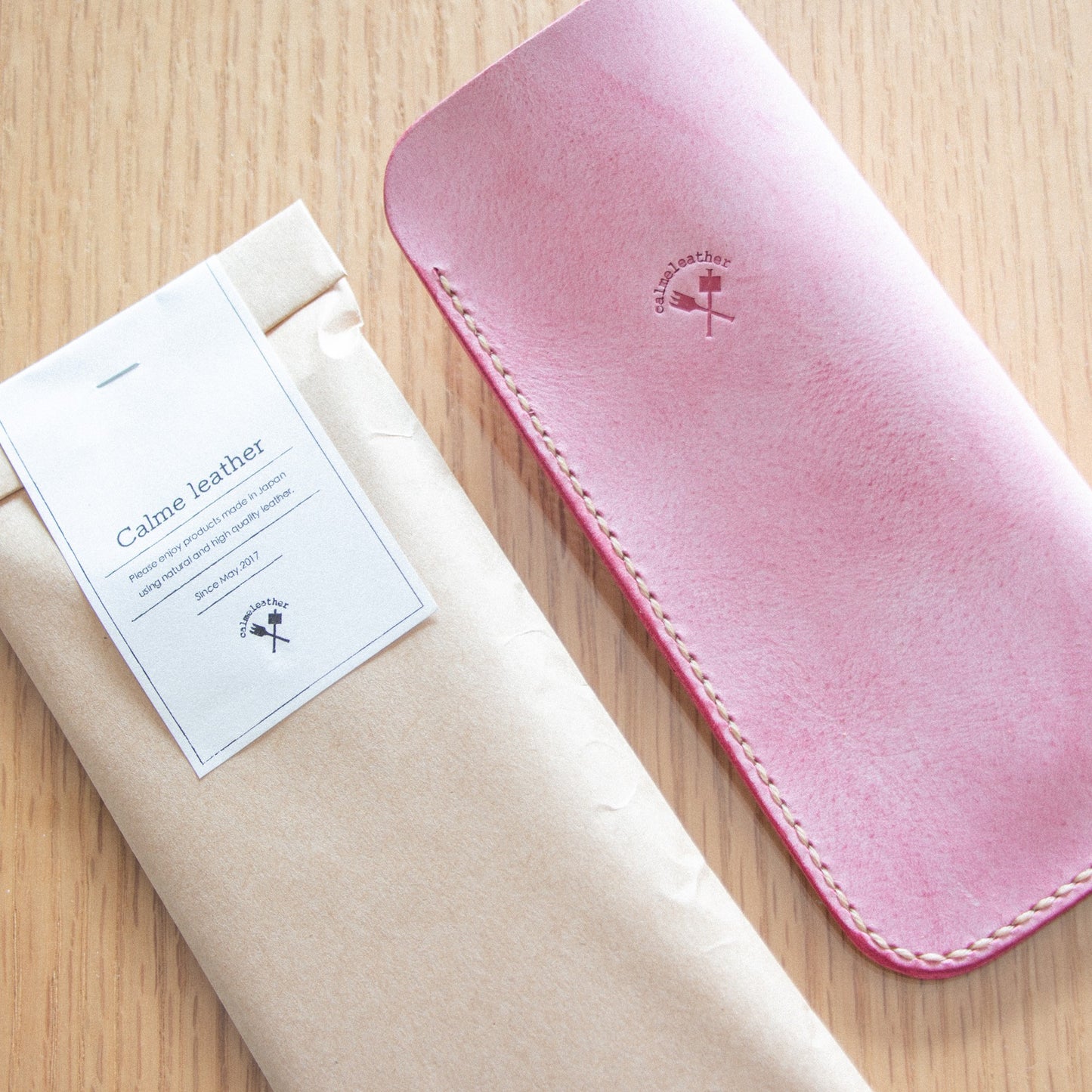 気まぐれレザーのメガネケース　<ハートデザイン>