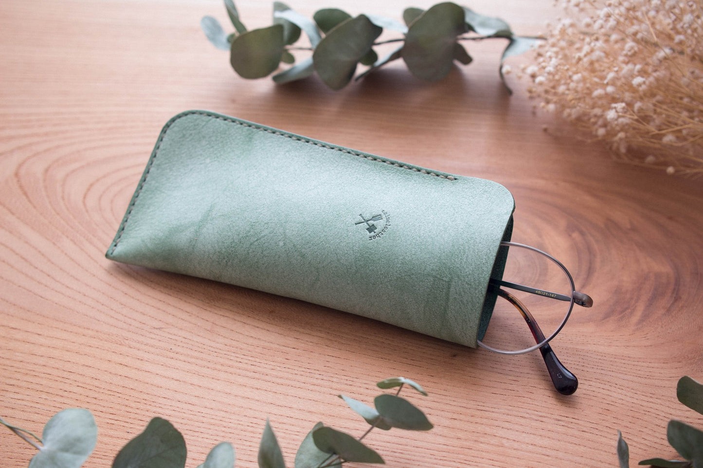 気まぐれレザーのメガネケース　<ハートデザイン>