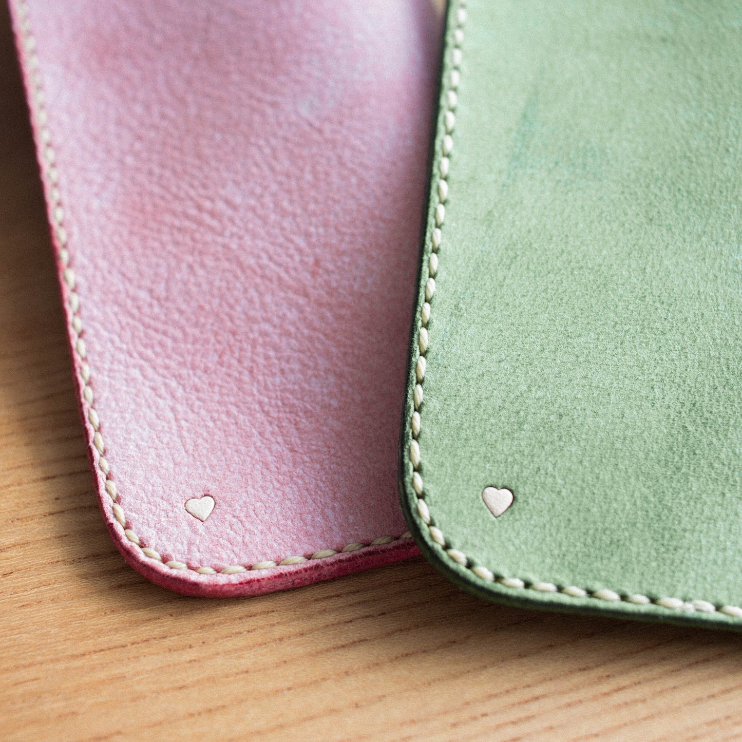 気まぐれレザーのメガネケース　<ハートデザイン>