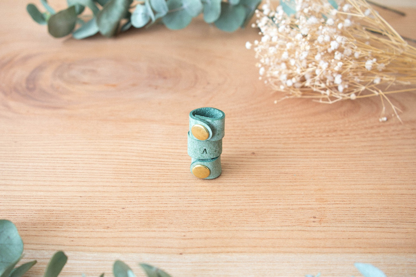 〔お試しセット♪〕気まぐれレザーのころころコードホルダー《名入れ・送料無料》