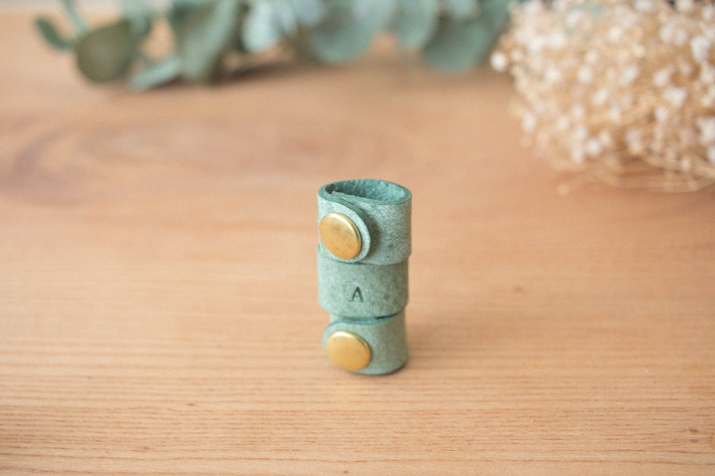 〔お試しセット♪〕気まぐれレザーのころころコードホルダー《名入れ・送料無料》