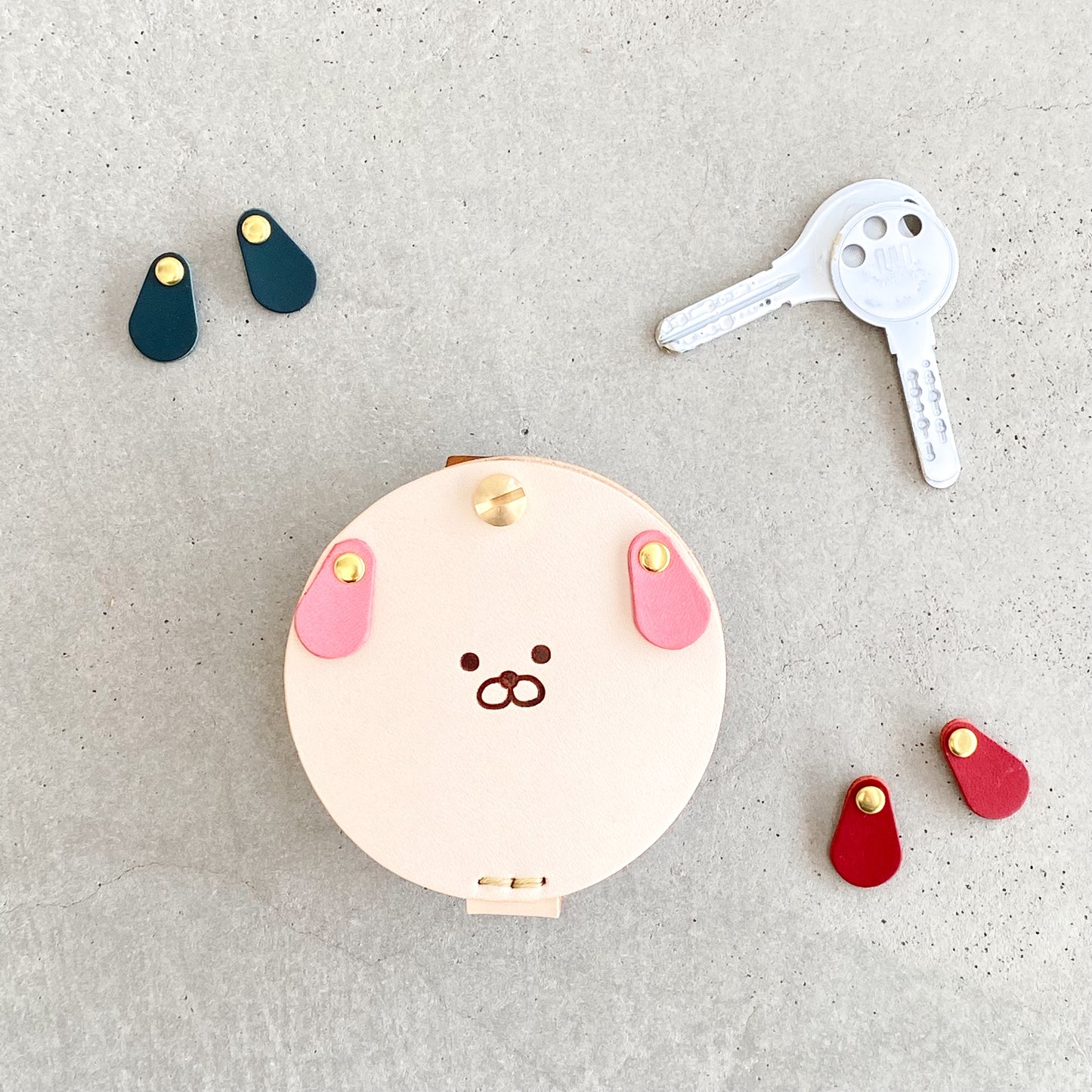 わんこの本革スマートキーケース《名入れ対応》